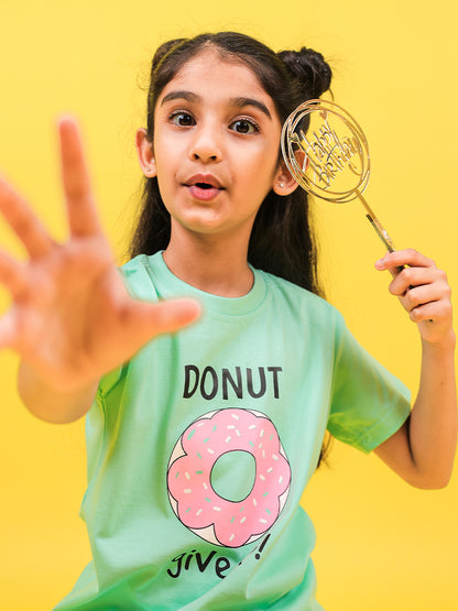 Donut Half Sleeves & Shorts Co-Ord Set For Kids