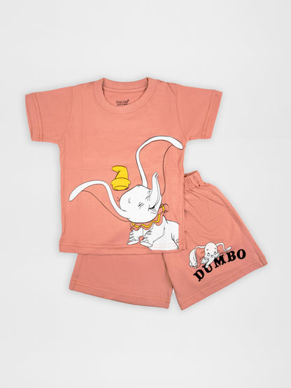 Dumbo Print Half Sleeve Tshirt & Short Co-Ord Set