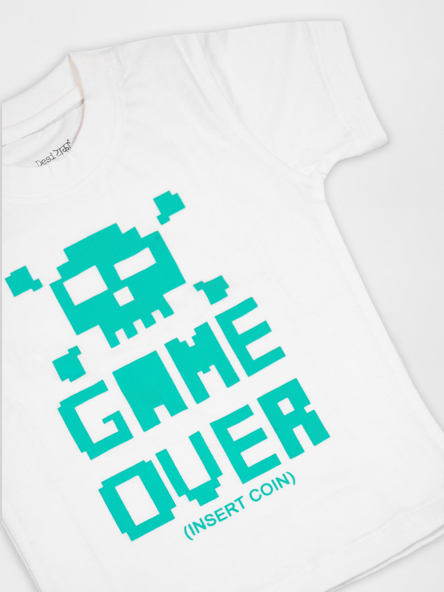 Game Over Print Half Sleeve Tshirt & Shorts Co-Ord Set