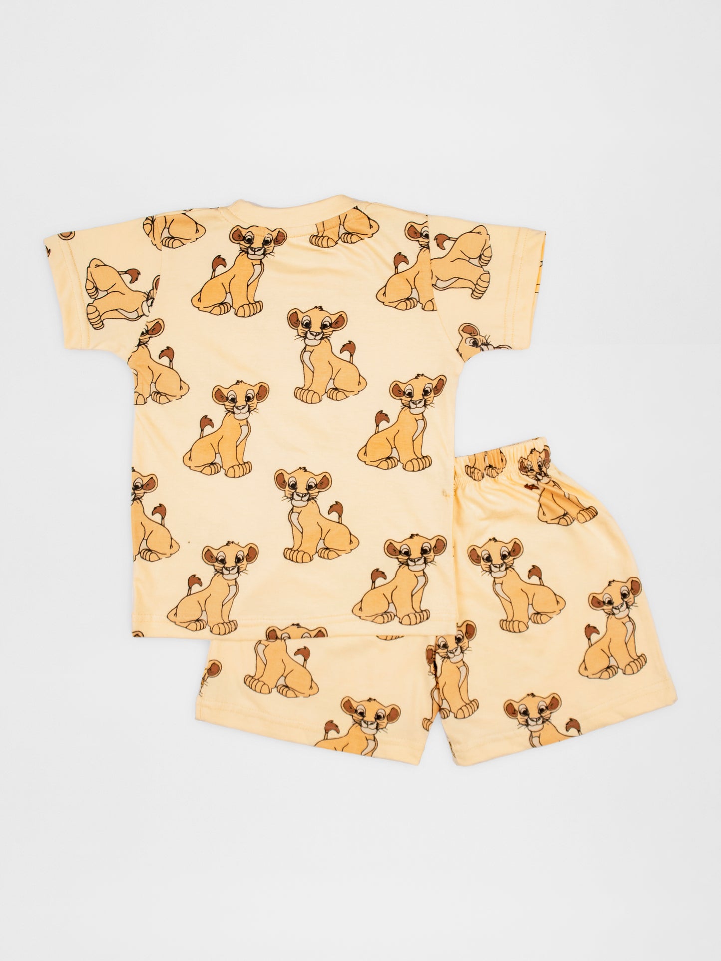 Lion Cub Print Half Sleeve Tshirt & Short Co-Ord Set