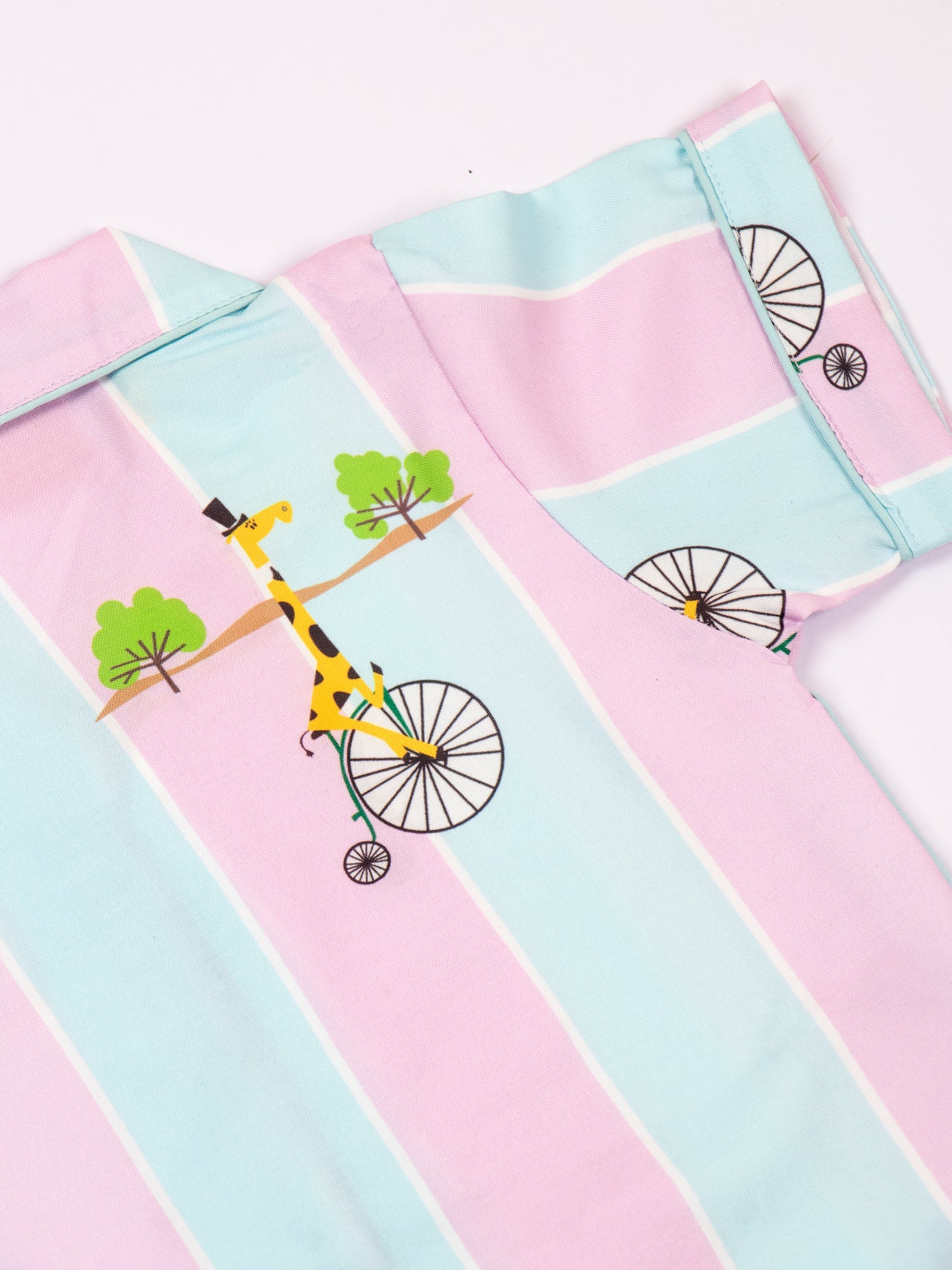 Giraffe Striped Pajama Set for Kids