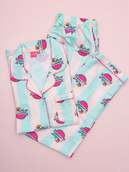 Watermelon Twinning Pajama Set