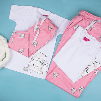 Kitty Cat Pajama Set for Women