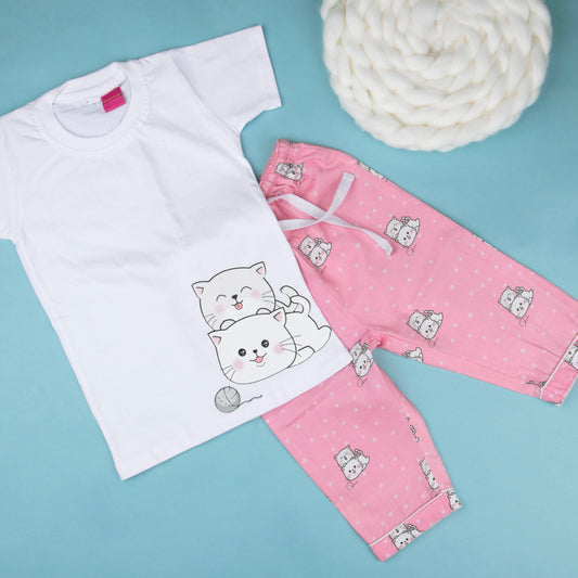 Kitty Cat Pajama Set for Kids