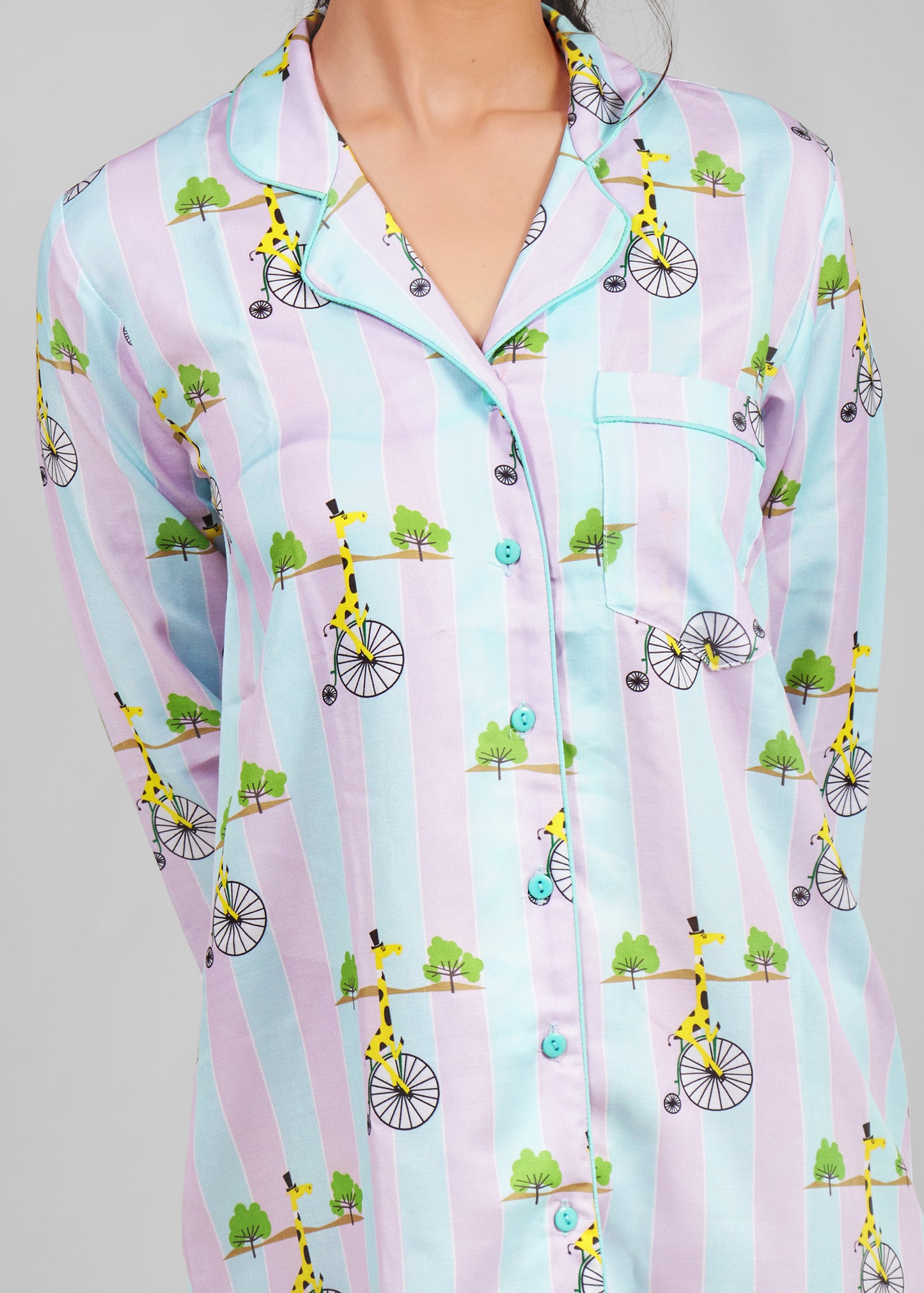 Giraffe on Wheels SleepShirt for Women