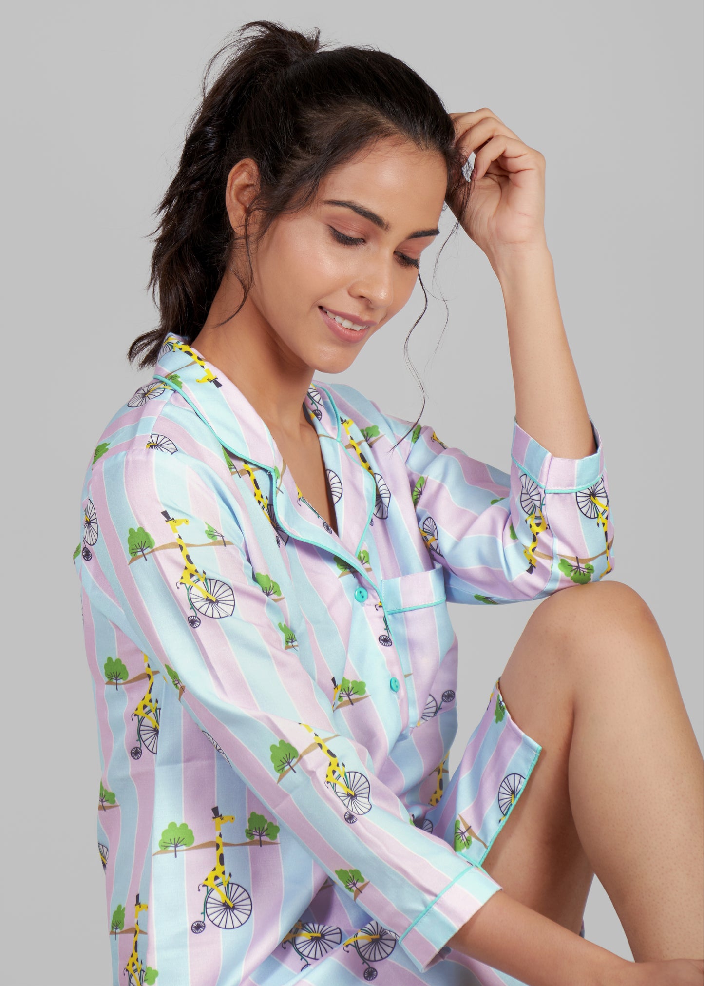 Giraffe on Wheels SleepShirt for Women