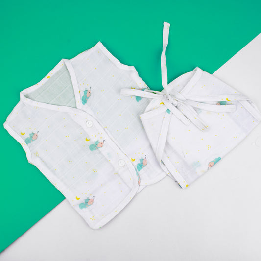 Hippo Bamboo Muslin Jhabla & Langot for Baby