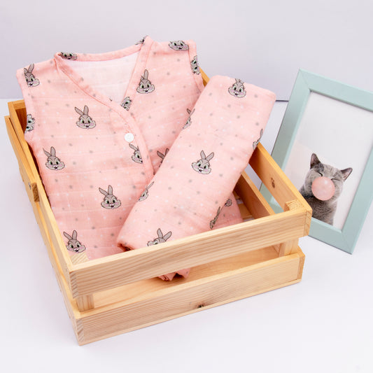 Bugs Bunny Bamboo Muslin Jabla & Swaddle Set for Baby