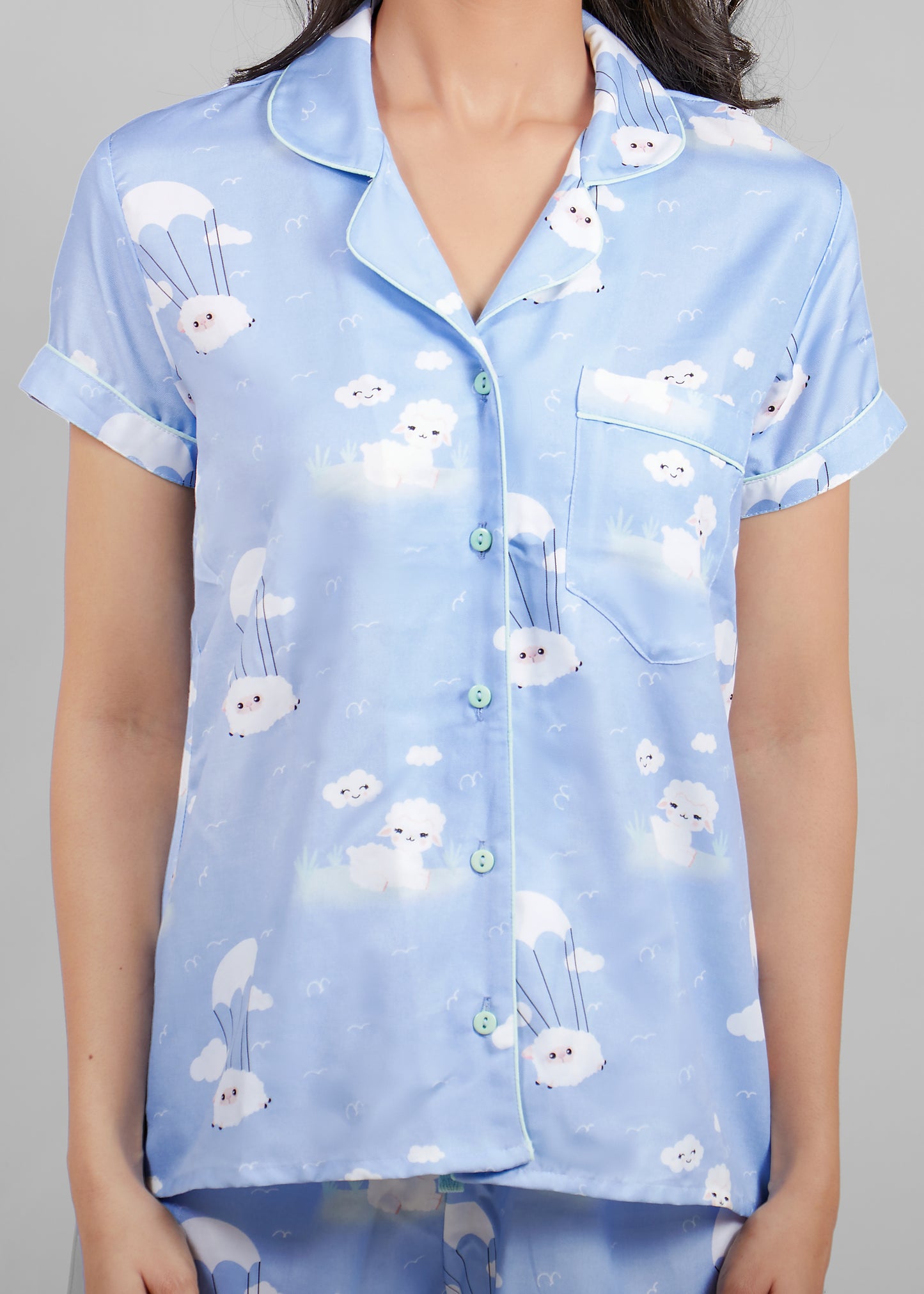 Wolly The Sheep Shorts & Shirt Set for Women