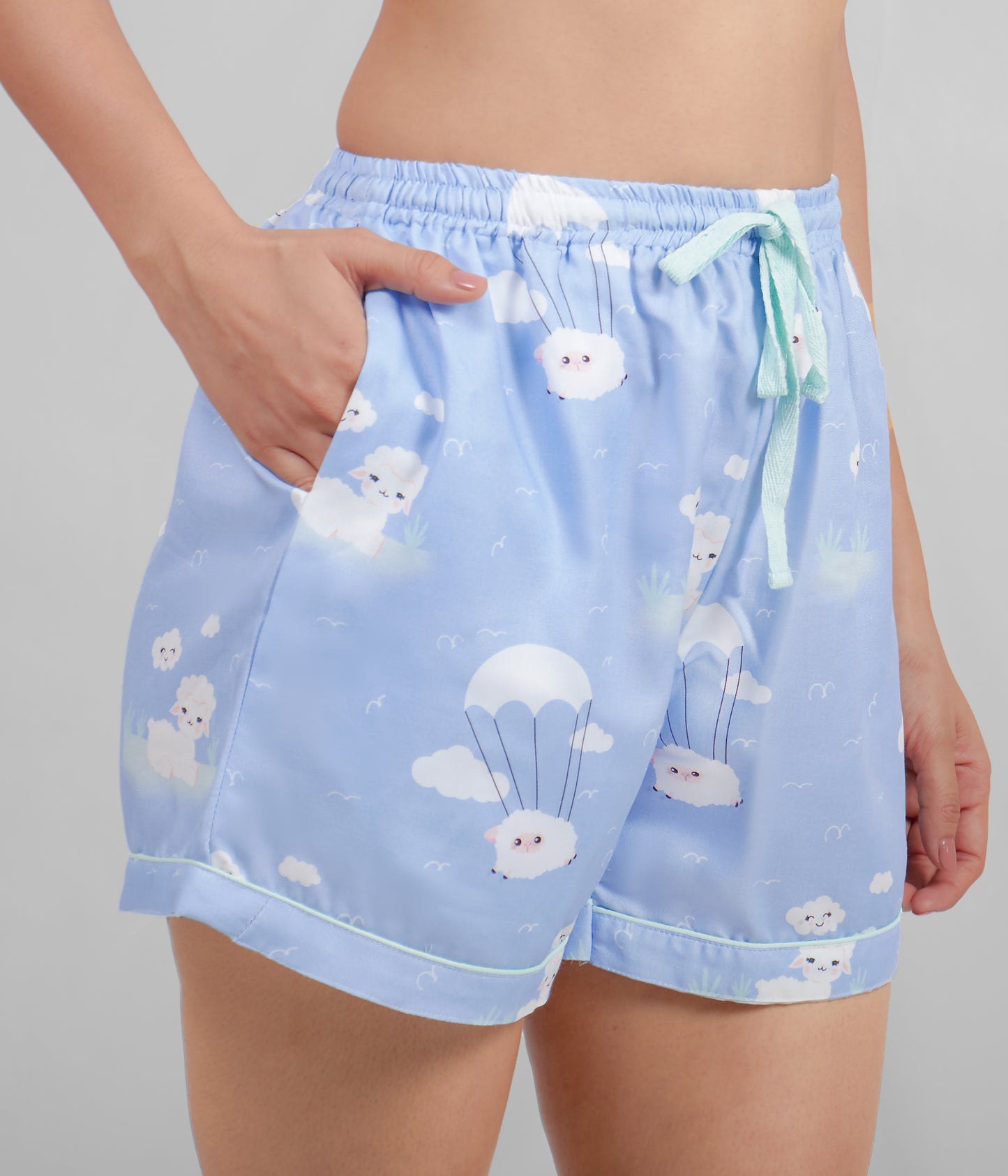 Wolly The Sheep Shorts & Shirt Set for Women