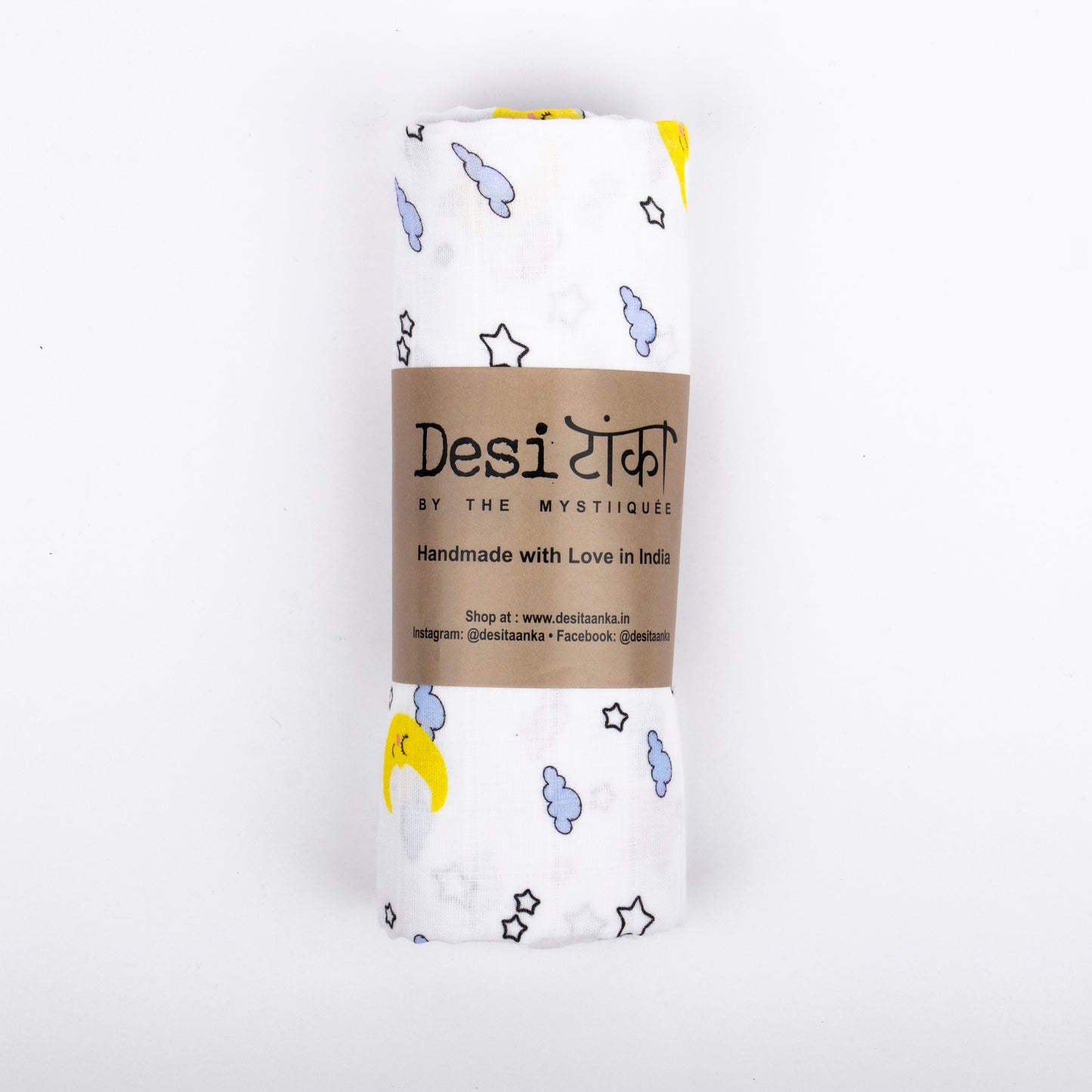 Night Sky Bamboo Muslin Swaddle for Baby